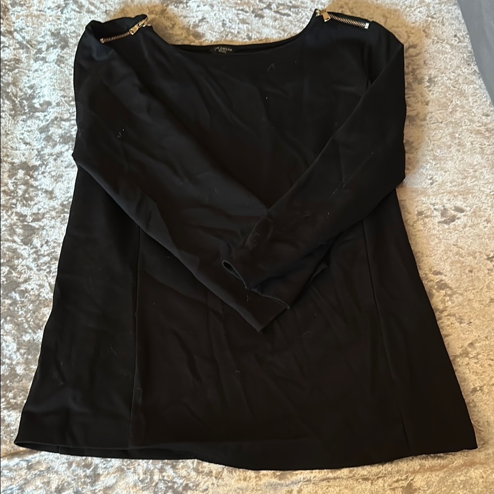 Elegant Black Dress with Gold Accents